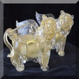 G58. Pair of Murano glass lions of St. Mark. One has a broken wing. 5”h x 5”w - $70 for the pair 